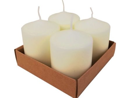 4 Pack 8cm Pillar Candle Cheap