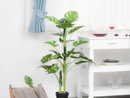 100cm 3.3FT Artificial Monstera Tree Decorative Cheese Plant 21 Leaves with Nursery Pot For Sale