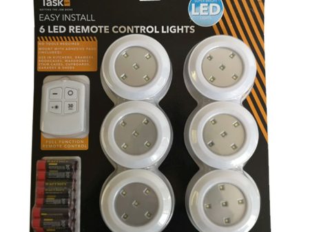 Bright On Remote Control LED Lights 6 Pack For Discount