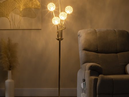 Crystal Floor Lamps for Living Room Bedroom with 5 Light For Cheap