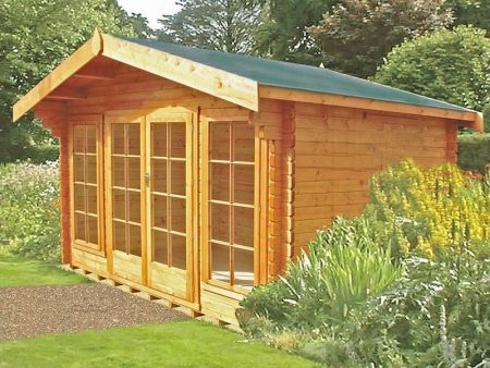 Shire Argyll 11  9  x 11  9  Apex Log Cabin - Premium 34mm Cladding Tongue & Groove Online Sale