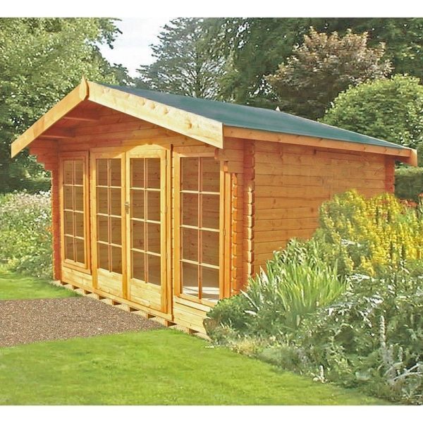 Shire Argyll 11  9  x 11  9  Apex Log Cabin - Premium 34mm Cladding Tongue & Groove Online Sale