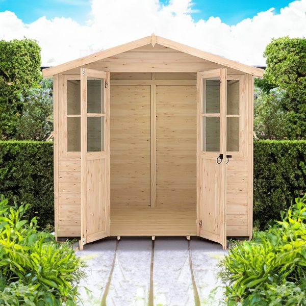 Shire Haddon 6  8  x 6  3  Apex Summerhouse - Premium Dip Treated Shiplap Online Hot Sale