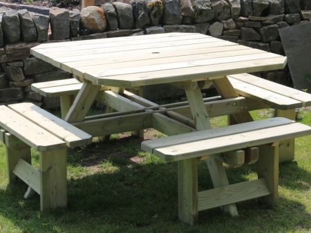 Westwood Garden Picnic Table by Croft - 8 Seat For Discount