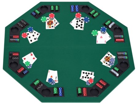 1.2m 48 Inches Foldable Poker Table Top 8 Players Blackjack Tables Casino Chip Trays For Sale