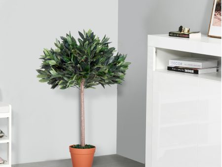 3ft Artificial Olive Tree Indoor Plant Greenary for Home Office Potted in An Orange Pot For Cheap