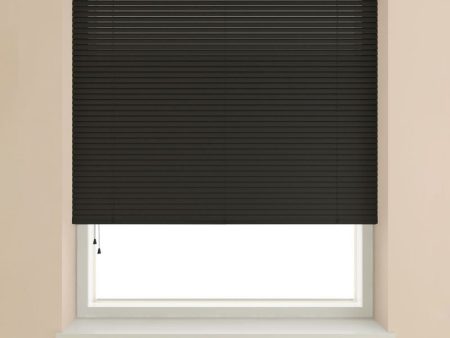 Venetian Blind 25mm Slat Black - 75cm Width For Cheap