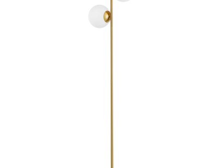 Steel Duo Glass Sphere Floor Lamp Gold Cheap