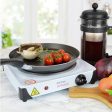 Single Electric Hotplate Cast Iron White - 1500W Online