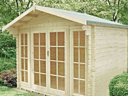 Shire Epping 12  x 12  Apex Log Cabin - Premium 28mm Cladding Tongue & Groove For Discount