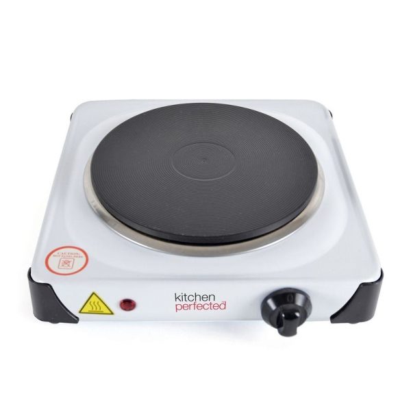 Single Electric Hotplate Cast Iron White - 1500W Online