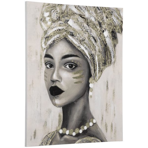 Hand-Painted Wall art of Woman in African Attire Online