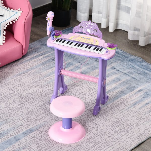 32 Keys Kids Mini Electronic Keyboard Musical Instrument Educational Game Toy Children Grand Piano Stool Micropho Online Sale