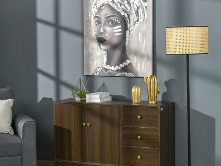 Hand-Painted Wall art of Woman in African Attire Online