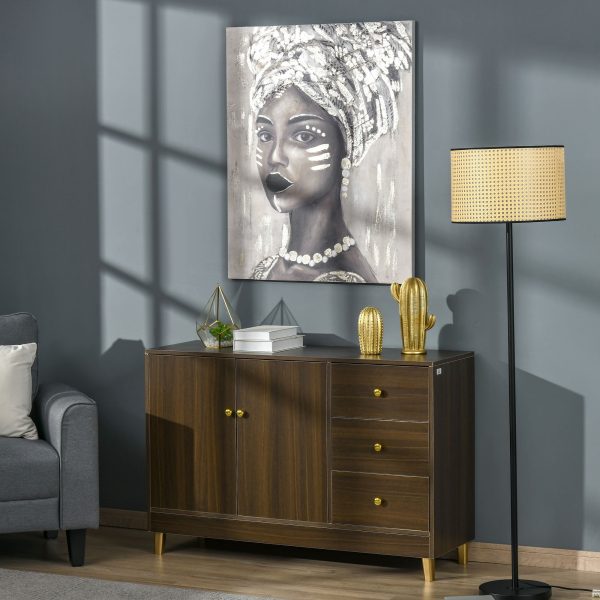 Hand-Painted Wall art of Woman in African Attire Online