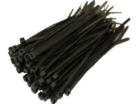 100 Pack 10 Inch Black Cable Ties (3.5mm) Discount