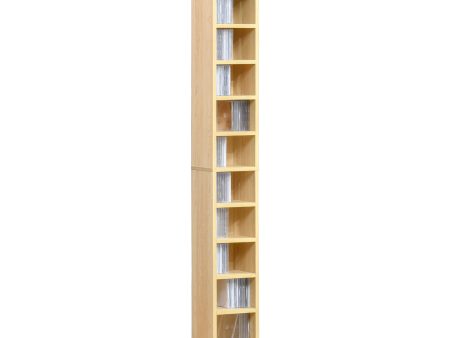 12-tier Media Storage Cabinet 204 CDs Shelf Tower Multimedia Organizer Rack Stand Bookcase Display Unit Discount