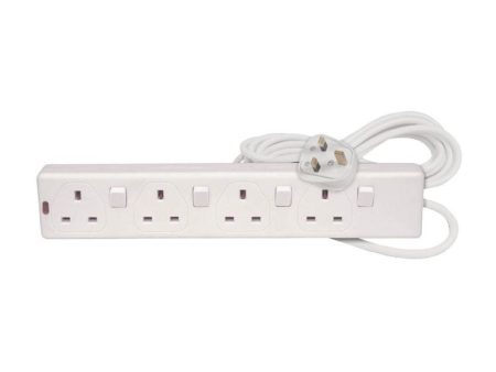 4 Way 2 Metre Individually Switched Extension Socket Cheap