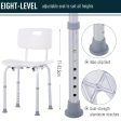 Aluminium Alloy Adjustable Shower Stool - White Sale