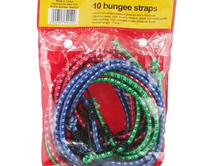 10 Pack Bungee Straps (75cm) For Cheap