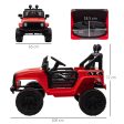 12V Battery-powered 2 Motors Kids Electric Ride On Car Truck Off-road Toy with Parental Remote Control Horn Lights Suspension Wheels for 3-6 Years Old Red For Sale