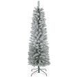 6ft Slim Christmas Tree Artificial - White Frosted Green  329 Tips Hot on Sale