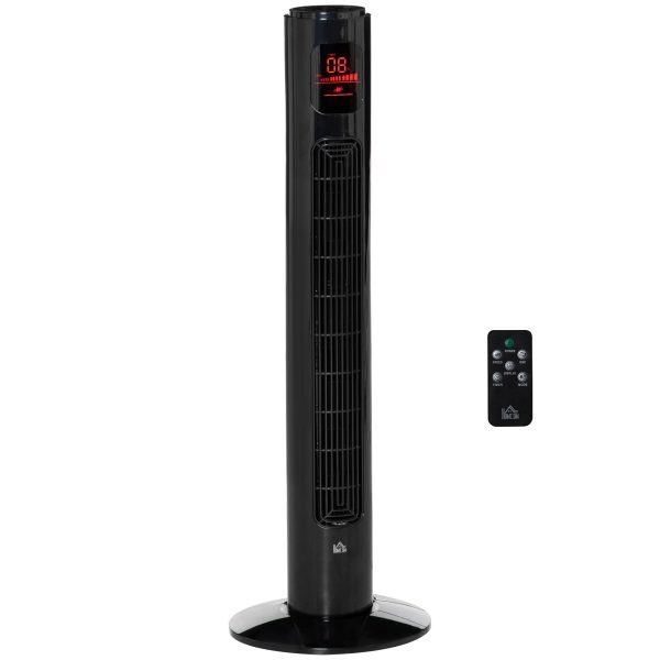 12  Oscillating Three Speed Tower Fan With Timer Black Online