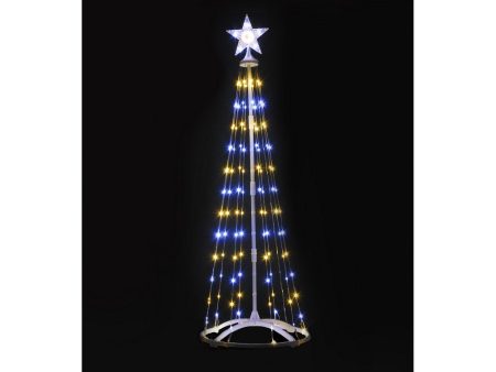 6ft Christmas Tree Light Feature with LED Lights Multicoloured Supply