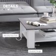 2 Tier Vintage Coffee Table Square Side End Desk Industrial With Storage Shelf Indoor Living Room Cheap