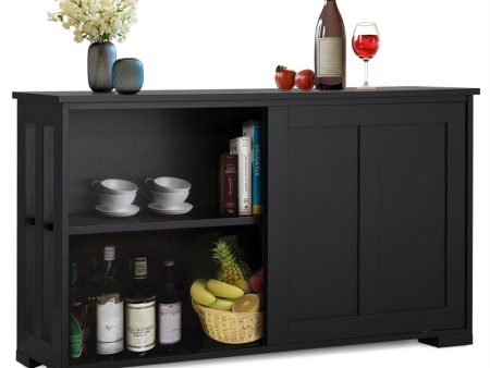 Buffet Sideboard Kitchen Table with Sliding Door For Sale