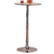 Round Glass Top Bar Table in Chrome Fashion