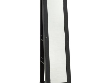 3-Tier Jewelry Cabinet with Mirror in Black Online