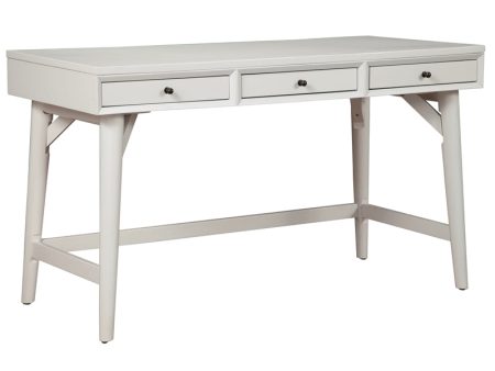 Large Wood 3 Drawer Desk in White Cheap