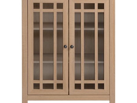 31.5  Transitional Wood Accent Cabinet in Light Oak Online now